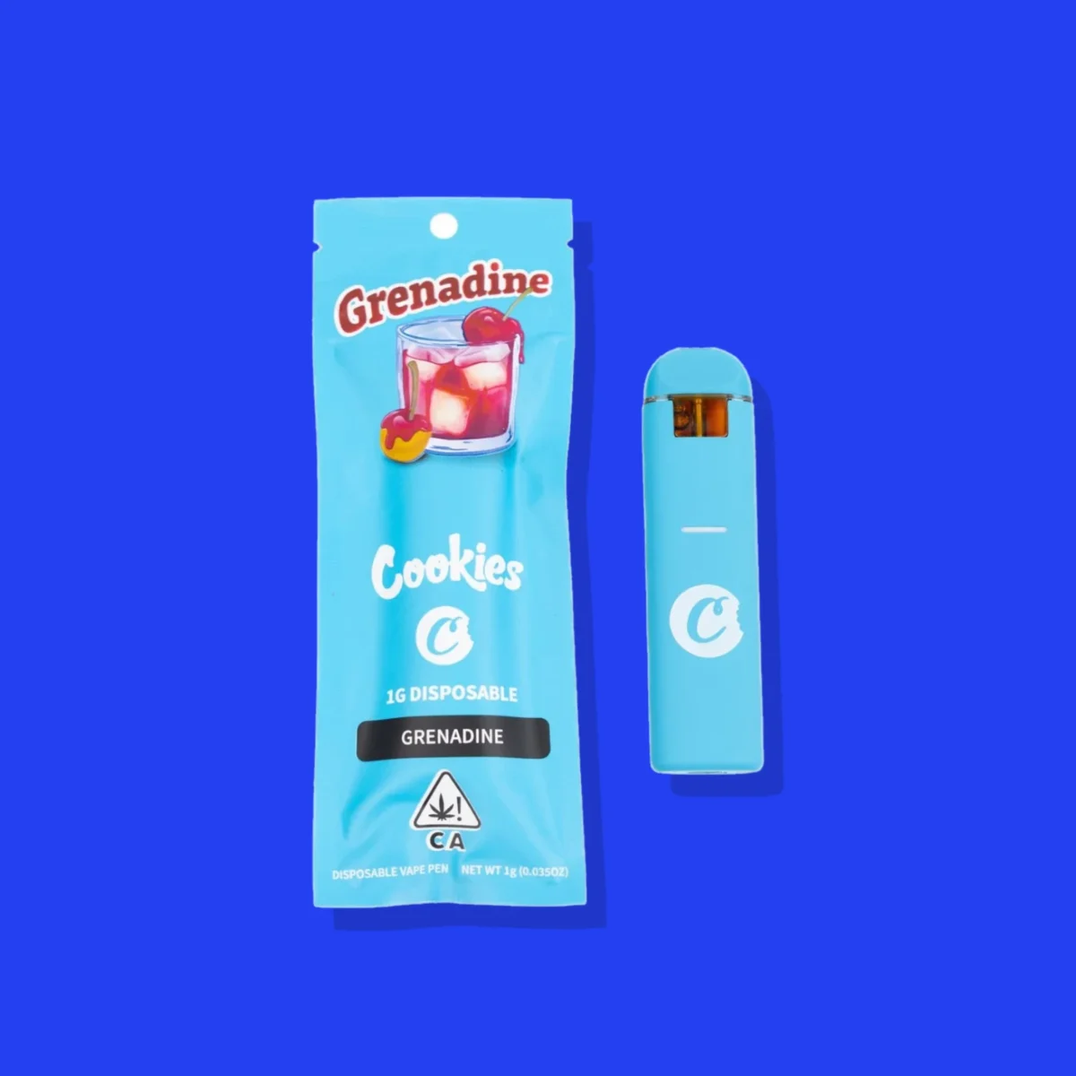 Grenadine di Cookies, la confezione su fondo blu