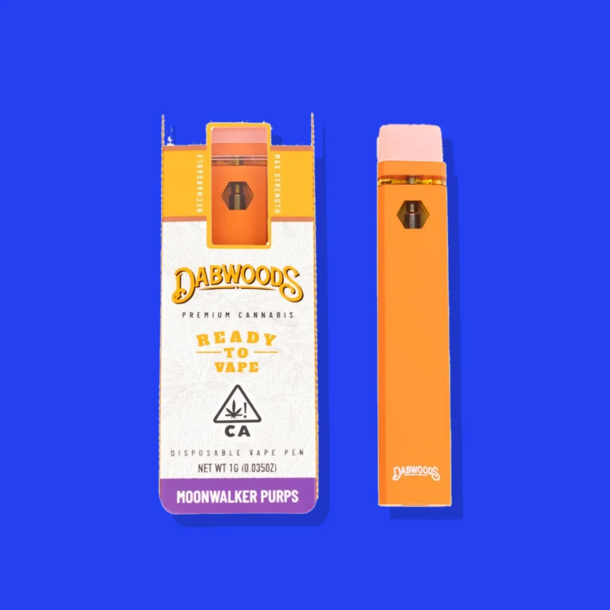 Moonwalker Purps di Dabwoods, la confezione su fondo blu