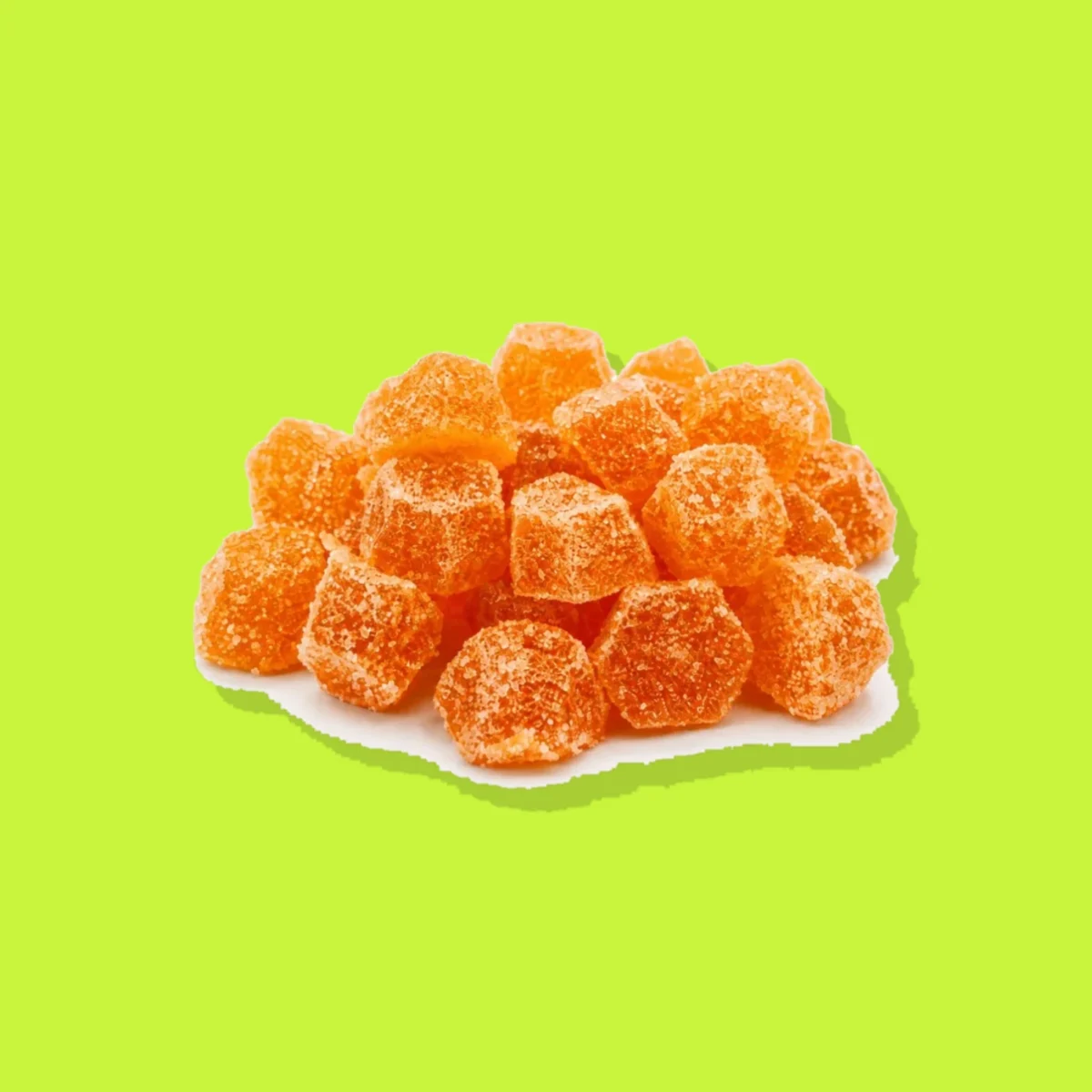 Orange Spark di PUFFLOVE, la confezione su fondo lime