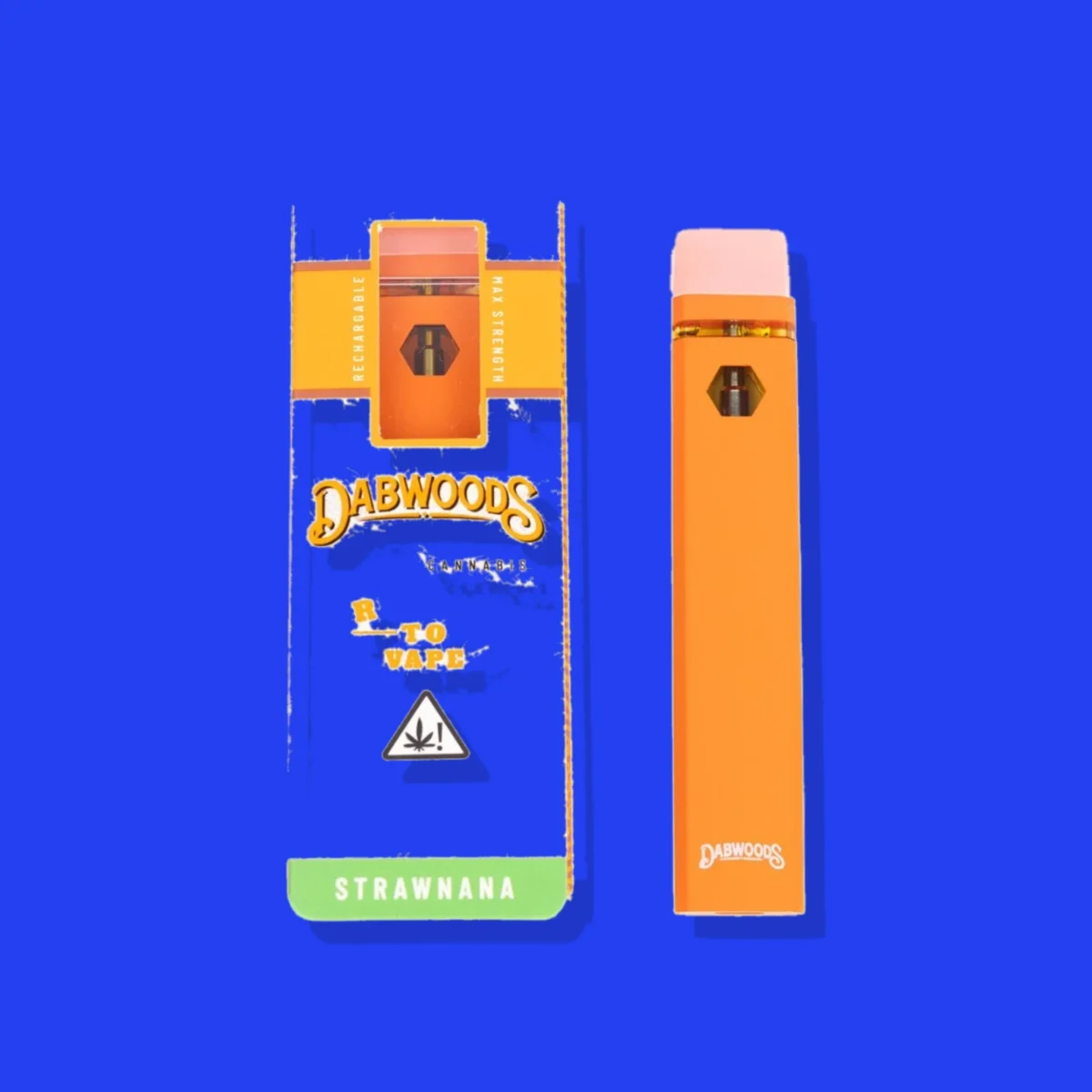 Strawana di Dabwoods, la confezione su fondo blu