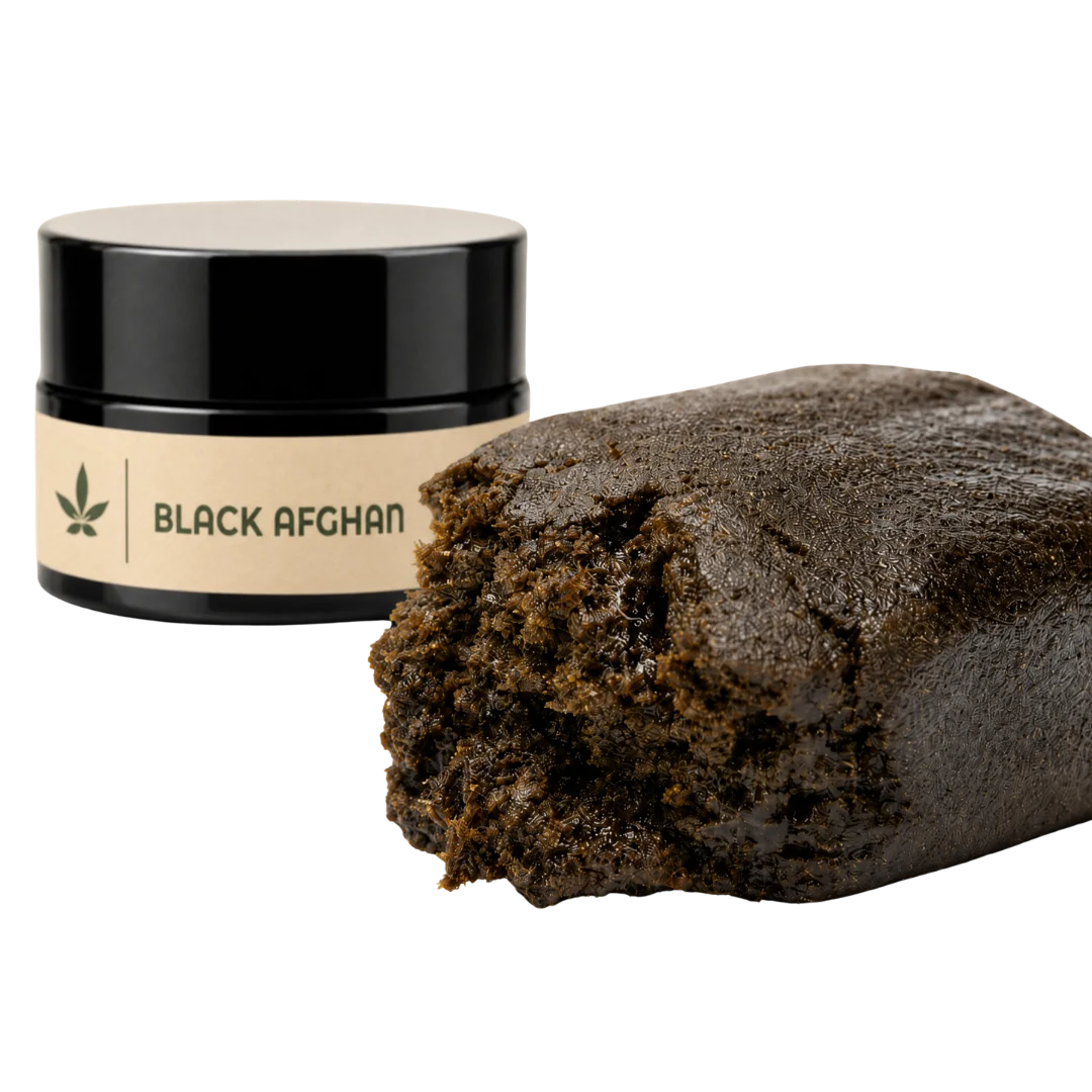 Black Afghan Hash, barattolo Society Spot con l'hash