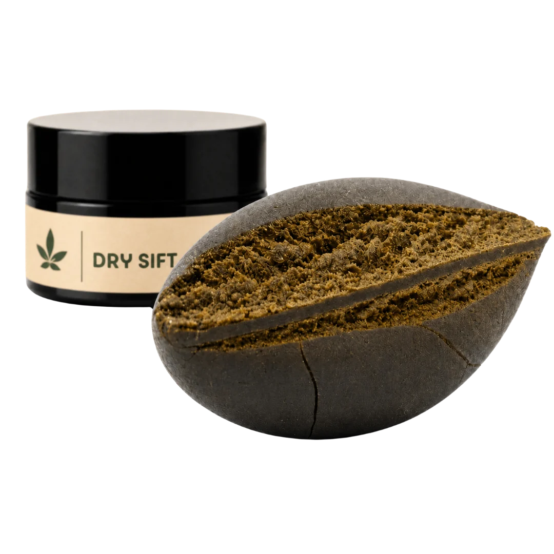 Dry Sift Hash, barattolo Society Spot con l'hash