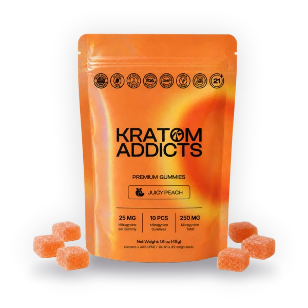 Juicy Peach Gummies, Smart Addicts, Gummies