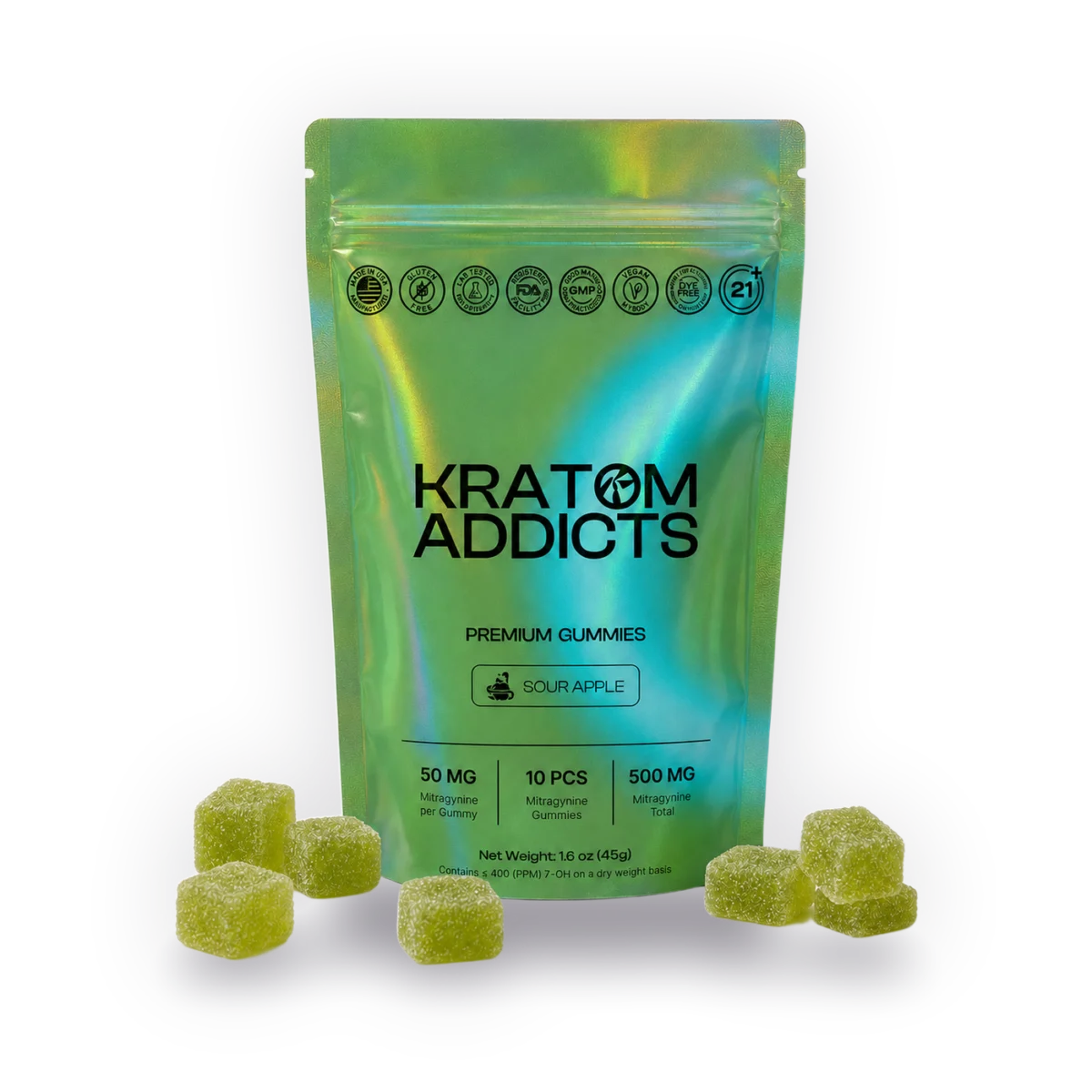 Sour Apple Gummies Kratom Addicts, Gummies