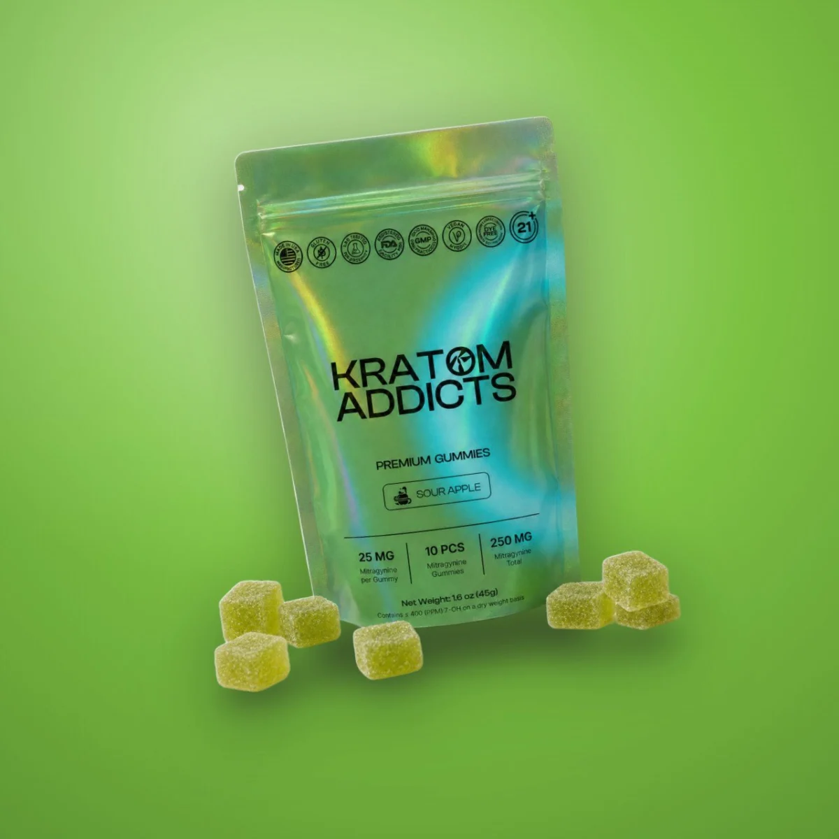 Sour Apple Gummies Kratom Addicts, Gummies