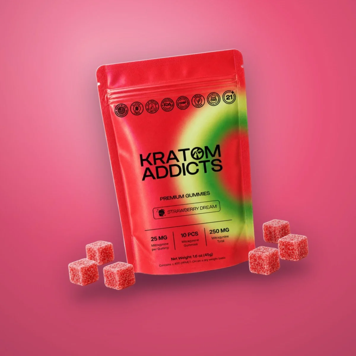 Strawberry Dream Gummies Kratom Addicts, Gummies