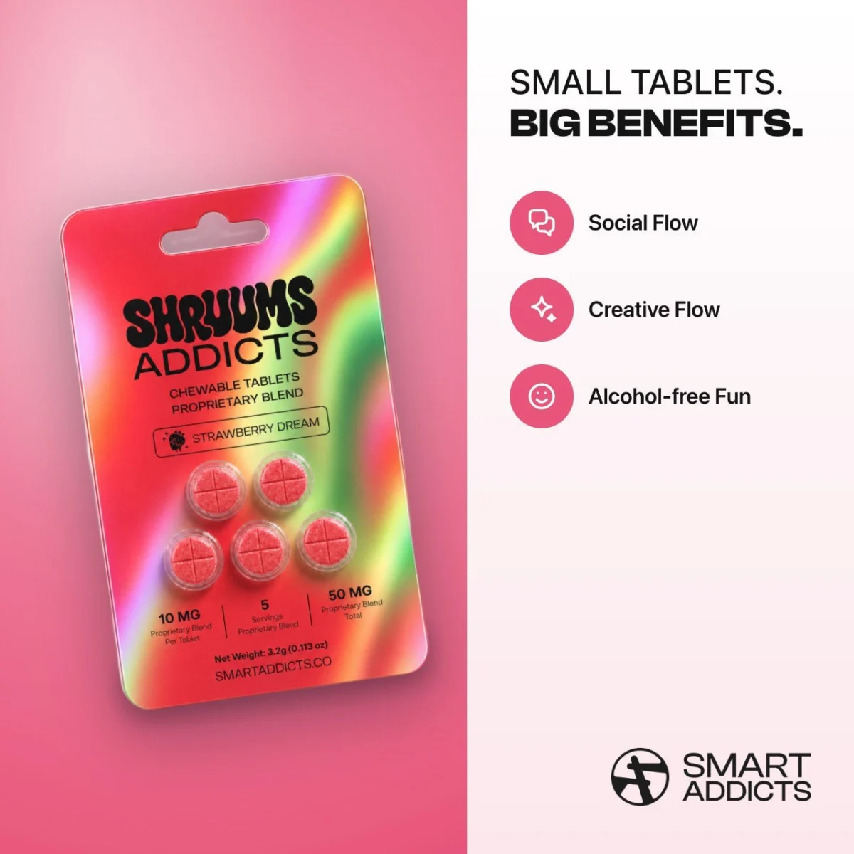 Strawberry Dream Tabs Shruums Addicts, Compresse