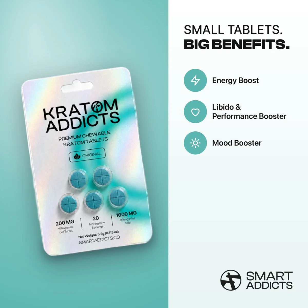 The Original Tabs Kratom Addicts, Compresse