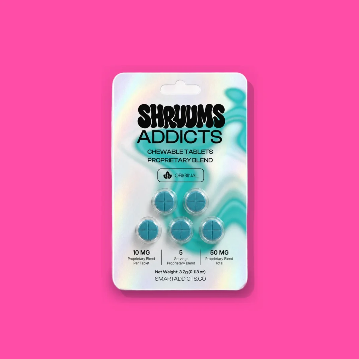 The Original Tabs di Smart Addicts, la confezione su fondo fucsia