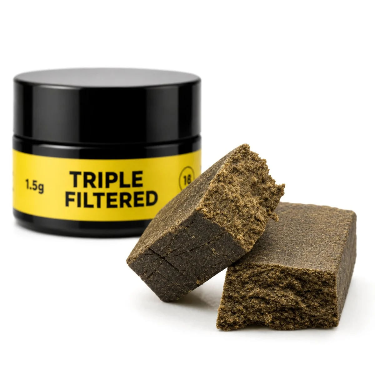 Triple Filtered Dry Hash, barattolo PUFFLOVE con l'hash