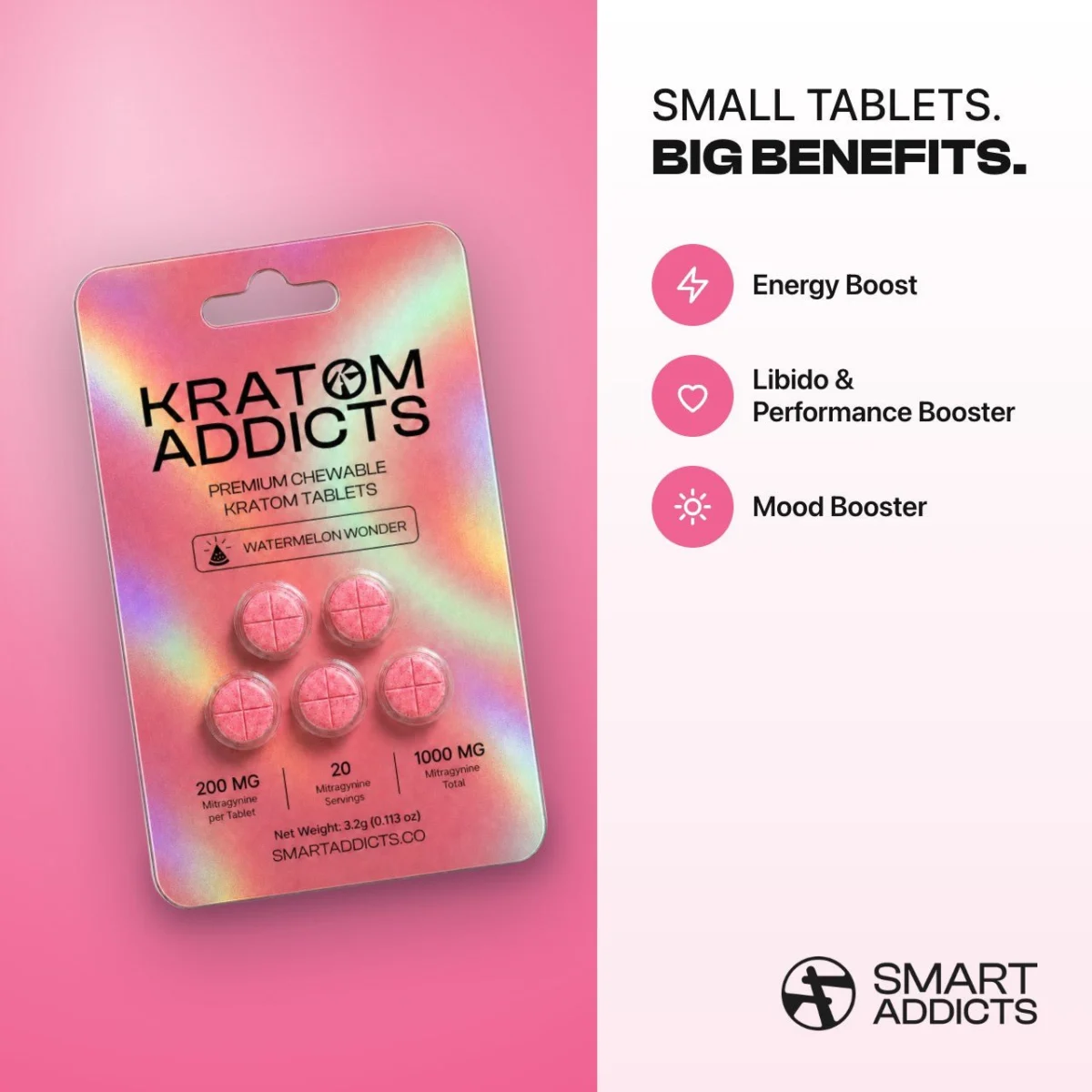 Watermelon Wonder Tabs Kratom Addicts, Compresse