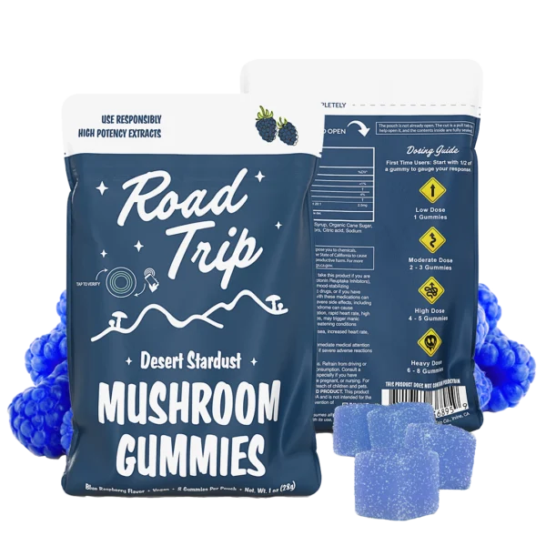 Desert Stardust Blue Raspberry, Road Trip, Gummies