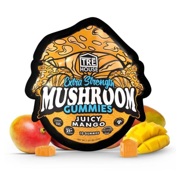 Juicy Mango Mushroom Gummies, Tre House, Gummies