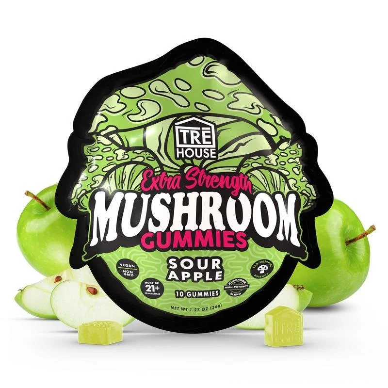 Sour Apple Mushroom Gummies Tre House