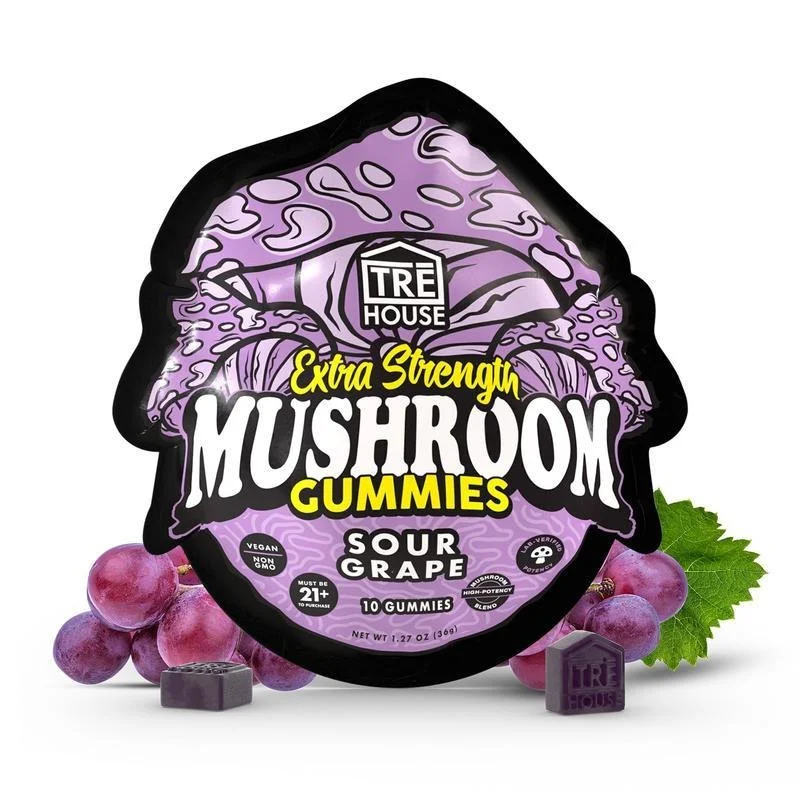 Sour Grape Mushroom Gummies Tre House