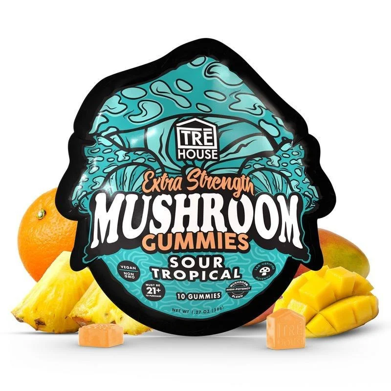 Sour Tropical Mushroom Gummies Tre House