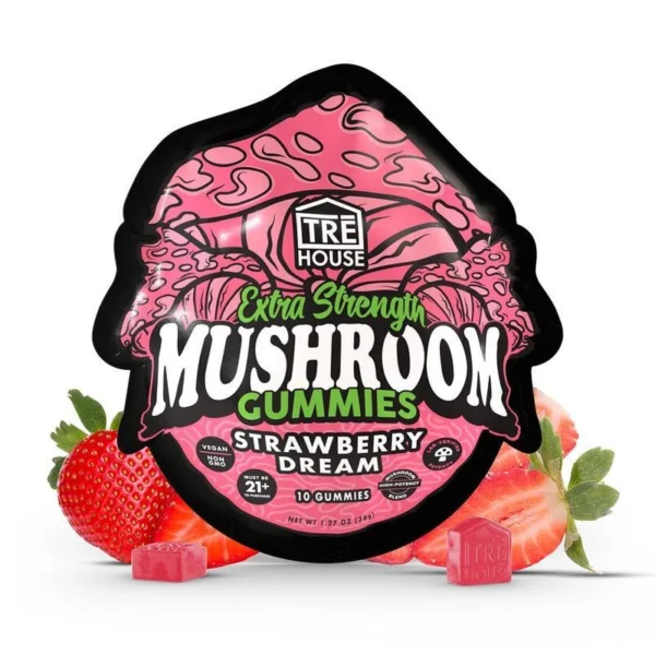Strawberry Dream Mushroom Gummies, Tre House, Gummies