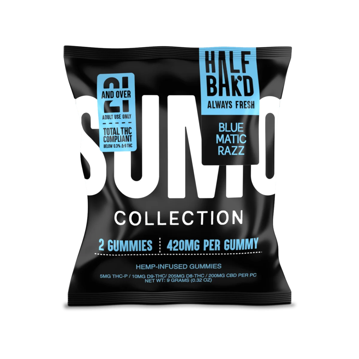 Sumo Bluematic Razz Half Bak'd, Gummies