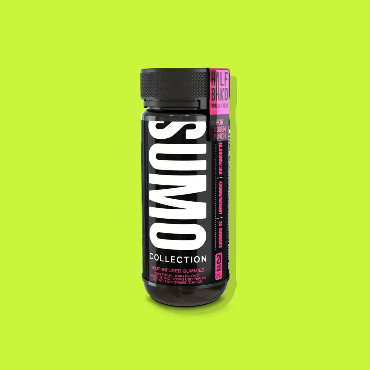 Sumo Forbidden Punch di Half Bak'd, la confezione su fondo lime